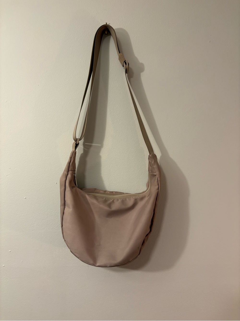 FABLOU London Luna Crescent Crossbody Bag — Dusty Rose — One Size 👜